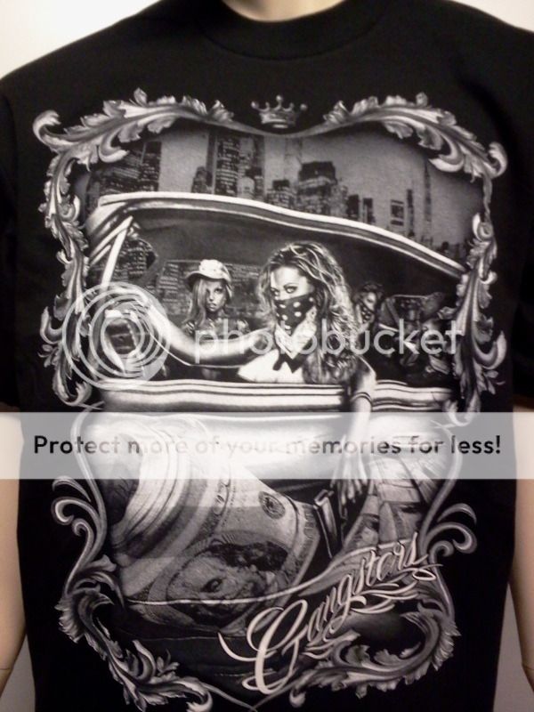 GANGSTERS TSHIRT CHICANO ART LOWRIDER TEE FREE SHIPPING SIZE MED4X eBay